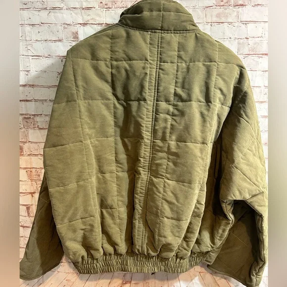 POL Olive Green Quilted Lightweight Bomber Jacket Size Large - Picture 5 of 5